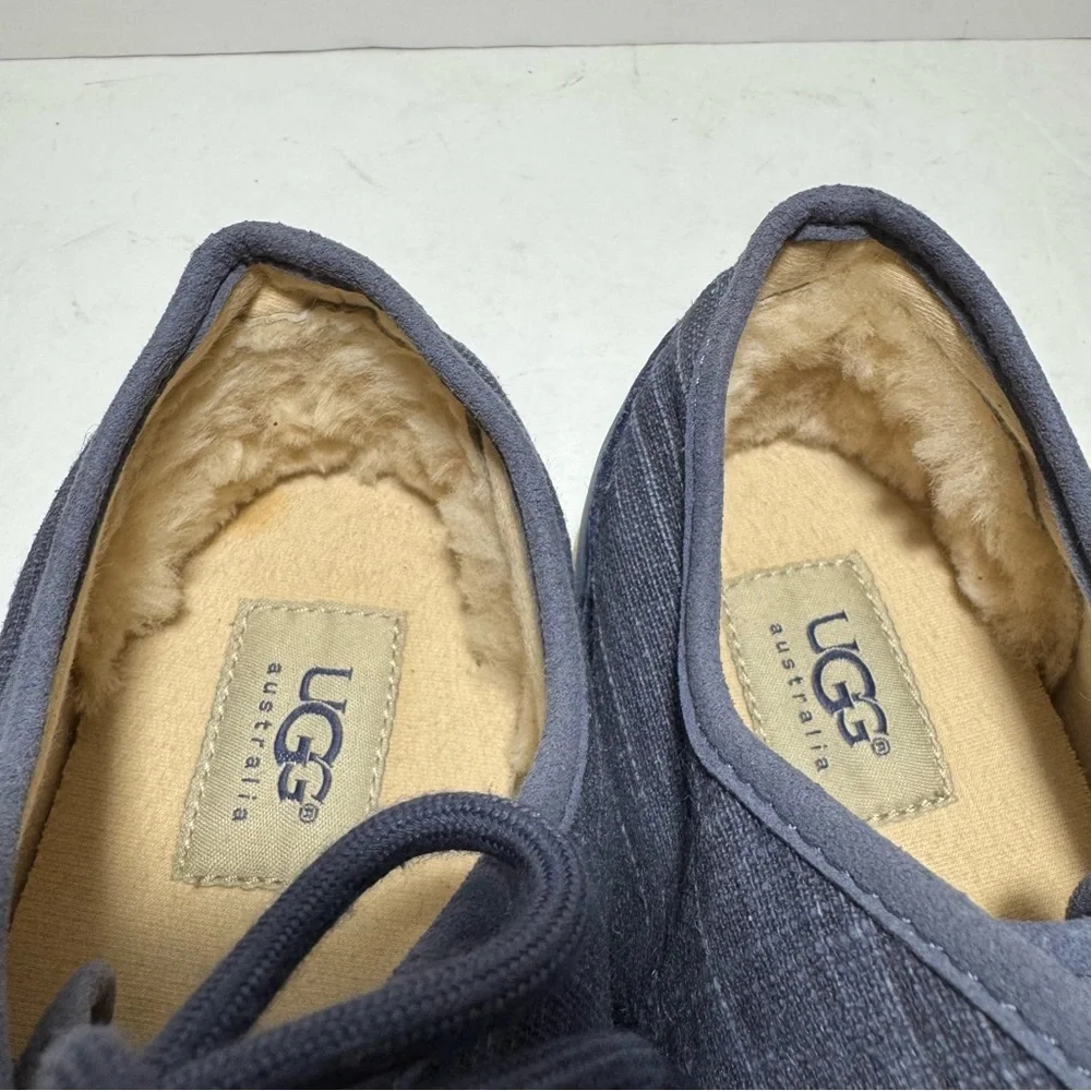 UGG HALLY LOW TOP FASHION SNEAKERS -NIGHT BLUE CANVAS WOMEN'S SZ US 10